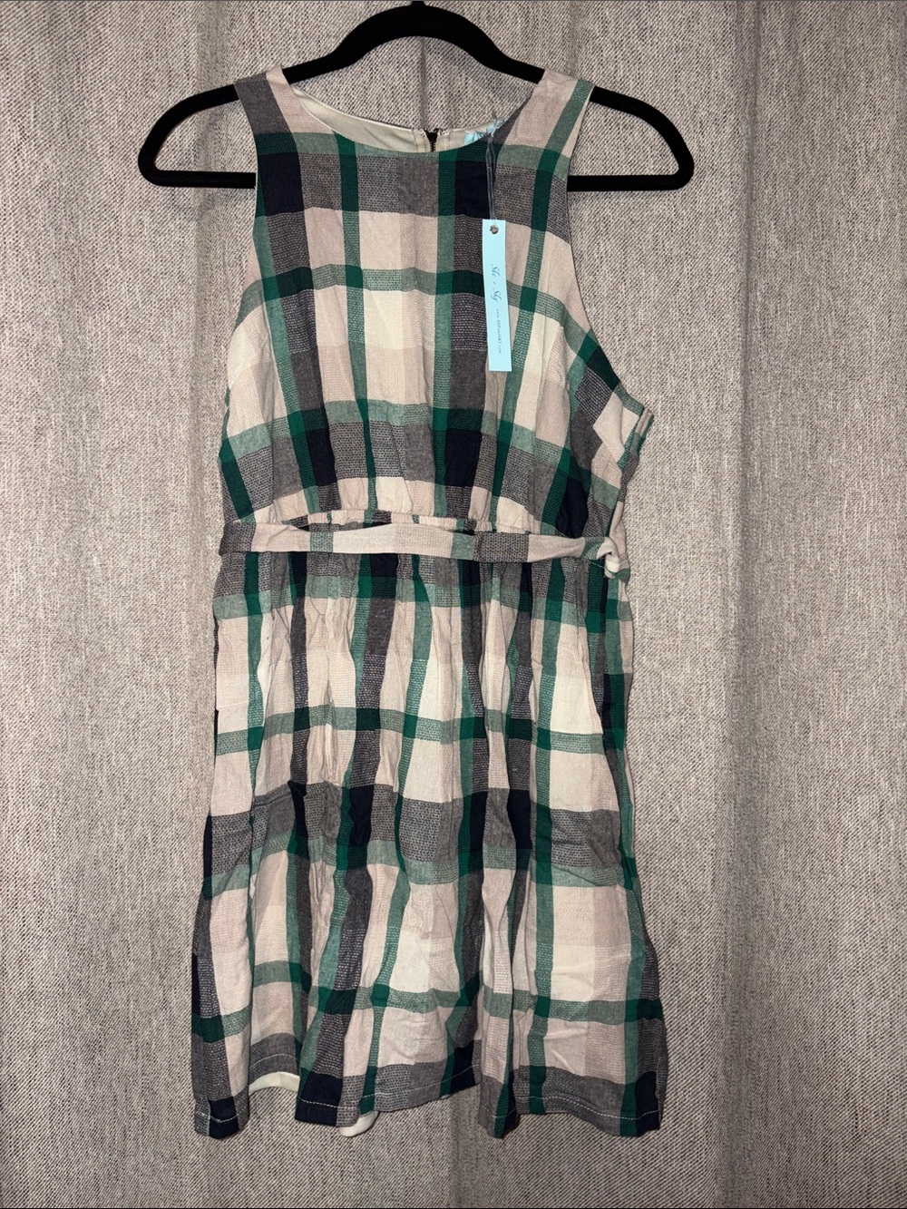 She +Sky lined checkered dress from Goldentote. NWT